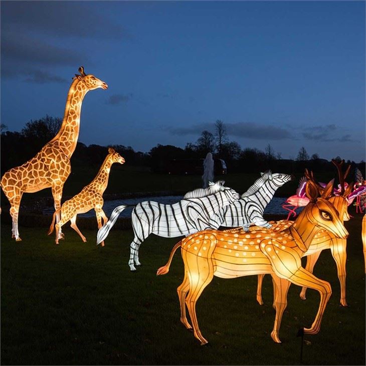 Safari Park Life Size Realistic Festival Light Outdoor Night Animal Lantern Show